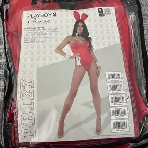 PLAYBOY Red Bunny Costume Set never worn size medium